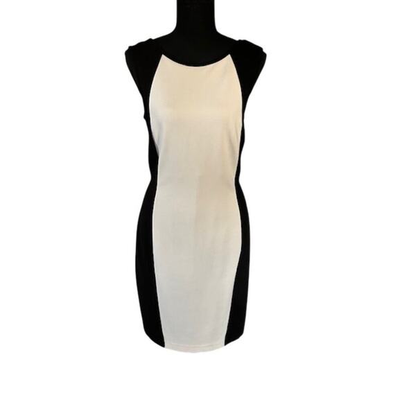 Next Chic Black & White Colorblock Bodycon Dress size 14 - Picture 1 of 8